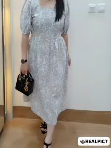 JESS Dress Katun Stretch Full Bordir - Dress Korea - Midi Dress Premium