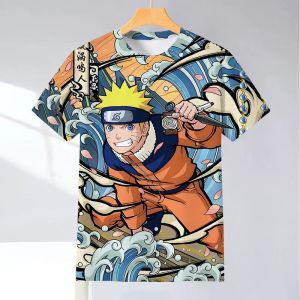 Bandai | Naruto T-shirt - Pain Coat 2026 Summer Bestseller Round-neck Short-sleeved 3D Printout Casual and Stylish Village Man T-shirt
