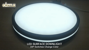 Surface LED Downlight 3Modes Color with DIP Switch to Change Colour 24w 36w LED Surface Downlight
