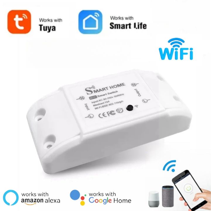 Smart WiFi Light Switch, WiFi+BT 10A Switcher RF Wireless Remote ...