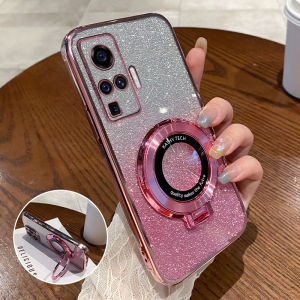 Vivo X50Pro Silicone Phone Case Full Cover Protection Anti-Fall Curved Surface Design Womens Style Luxury Creative Silicone Shell