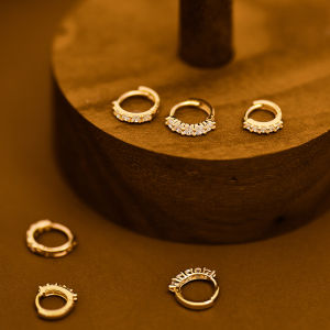 Korean Popular 10K 14K Gold Earrings Otica Ring Otica Nail Earrings Otica Exquisite Japanese and Korean Simple