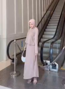 Bellania One Set - Setelan Wanita Terbaru Set Atasan + Rok Kekinian Mewah Baju Kondangan Lebaran COD