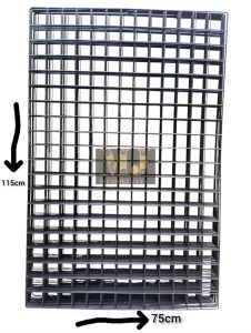 Rak Dinding Kawat Besi Tebal Hitam Panjang 115cmx75cm Rak Display Accessories