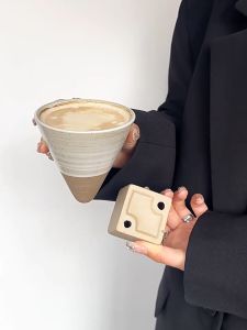 Handmade Japanese Coffee Tea Cup Retro Kung Fu Master Cup / Cangkir Seloki Teh Kopi Latte Art / Gelas Jepang Nordic Style