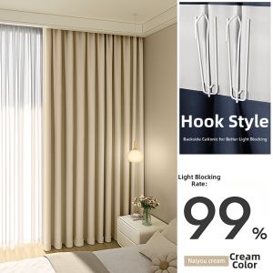 WEILAISHI | Light Blocking Curtains Easy Install Rail Mount