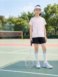 Qiaodan | Kids Badminton Set Quick Drying Breathable Short Sleeve Training Competition Clothes