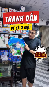Tranh Dán Ni Lông 2 Mặt Mặt Sau Bể Cá Cảnh (Mẫu Ngẫu Nhiên)