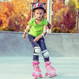 Hot Sale The new Roller Skates Adjustable Double row Skate Roller 4 wheel Roller skate for kids beginners 3 years 16 Christmas gift