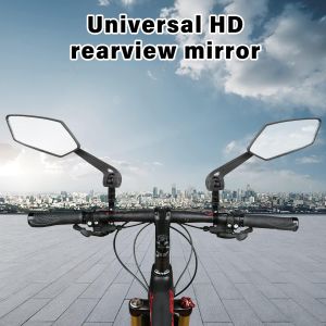 360° Rotatable Adjustable Bicycle Rearview Mirror Rotatable Wide-Range Back Sight Handlebar Mirrors Equipped with Installation T