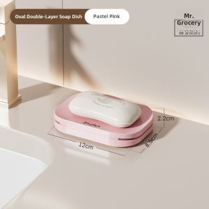 Creative Bathroom Handmade Copper Soap Dish Double Layer Drainage Ellipse Shape Mr Grocery PDs Household Personal Care Tool