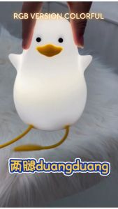 🔥[Ready Stock] Creative Lovely LED Cute Gull Duck Silicone Tap Beside Lamp Child Night Light Gift Lampu Tidur Malam 小夜灯