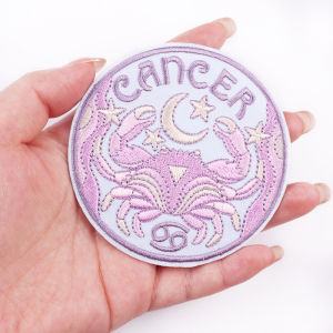 Twelve Constellations Patch Cartoon Embroidered Patches For Clothes Jackets Iron On Patches For Clothing Sew Embroidery Applique