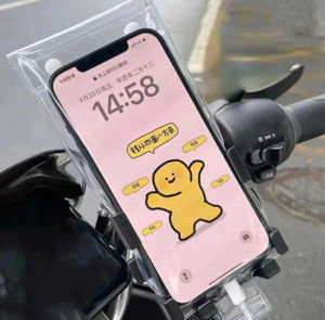 Motorcycle Waterproof Phone Bag Motorcycle Handlebar Cell Phone Case High Sensitivity Charging Port Phone Cover