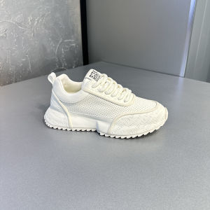 Design Wind Crafted Dad Shoes Mens Trendy Pure Color Bottom Print 3D Design Lightweight Rubber Sole All-Season Footwear