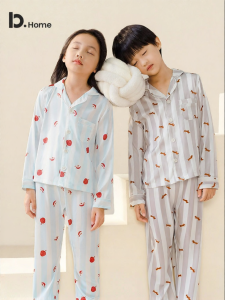 batubatu | Spring Autumn Kids Silk Pajamas Set