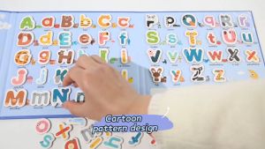 EZYLITTLES Magnetic Alphabet Letters Pairing Puzzle Busy Quiet Book English Spell Education Toys for Kids