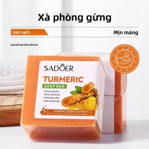 Xà Phòng Tinh Dầu Nghệ SADOER Dưỡng Ẩm Làm Sạch Da Dành Cho Da Khô Làm Mềm Da Vệ Sinh Khử Trùng