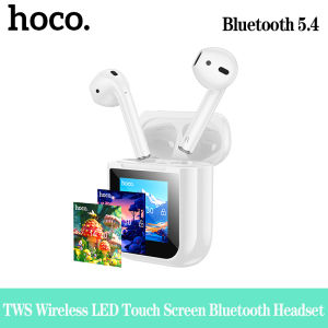 HOCO EW80 TWS True Wireless Headset Bluetooth Earphone BT5.4 LED Intelligent Touch Screen Bluetooth Headset With Mic Support Sliding Tuning For iPhone&Android All Smartphone Universal 16 Languages