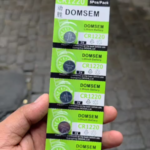 1 lembar batre CR 1220 DOMSEM  / ECR 1220 / baterai domsem batre jam tangan lampu mainan lithium 3v