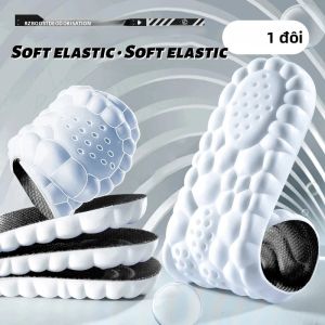 Đế Giày Thể Thao Công Nghệ 4D Cloud Mềm Mại Thoáng Khí Giảm Sốc Đế PU Đệm Chạy Bộ Chỉnh Hình Chăm Sóc Giày