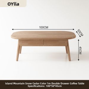OYIla | Retro Style Simple Coffee Table with Drawer