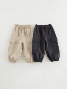 Marc&Janie | Utility Large Pockets Air Layered Kids Trousers