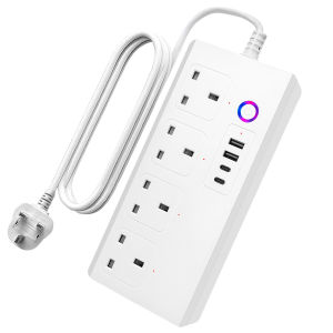 Zigbee Smart Power Strip UK 13A Plug PD20W Fast Charging Voice Control Tuya App Control Works With Alexa Google Home Smart Life