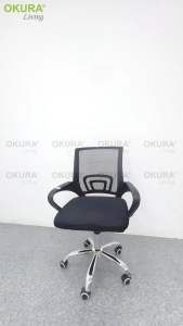 Breathable and Comfortable Mesh Office Chair with Ergonomic Design Adjustable Height Kerusi Pejabat