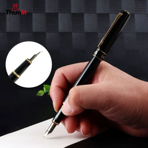 Thunlit Drawing Fountain Pen with 2 Ink Sac 1.0mm Stainless Steel Bent Nib for Painting Birthday Gift for Teacher and Parents
