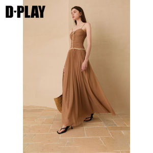 D-PLAY | Strapless Starfish Decorated Pleated Mesh Dress