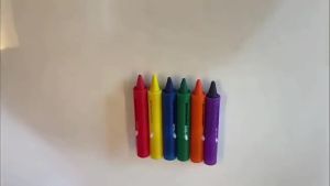 6-Color Set of Washable Bath Crayons Easy-to-Clean Crayons Retractable Bath Crayons Water-Based Crayons