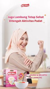 ORIFLAKES SEREAL UMBI GARUT UNTUK ASAM LAMBUNG MAAG GERD PENGGANTI SARAPAN SEREAL SEHAT HALAL BPOM