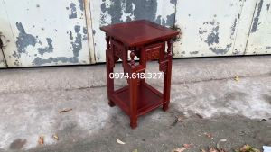 Đôn chiện vuông tứ trụ kê phòng khách gỗ hương cao 708090cm
