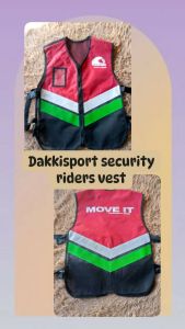 Dakkisport security riders vest red green reflective safety vest adjustable straps