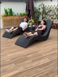 เตียงนอนหวาย Outdoor Sunbed เตียงอาบแดด เตียงนอนริมสระ เตียงนอนหวายริมสระ เก้าอี้หวายอาบแดด เก้าอี้เอนนอน เก้าอี้หวายเอนนอน