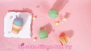 YHOME Mainan mandi anak-anak 3in1 /  Silicone ice cream bathroom toys for kids SP1 YY15