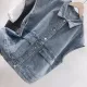 Vintage Denim Vest Loose-Fit Versatile Jacket Women's Shoulder Vest BF Style Japanese Couple Sleeveless Coat From China. 