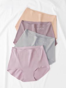 กางเกงชั้นในสตรีเอวสูง ผ้าโมดอล ไร้ตะเข็บ ผ้าฝ้ายแท้ ป้องกันแบคทีเรีย กระชับหน้าท้อง กระชับส่วนบน ผ้าไหมน้ำแข็ง สามเหลี่ยม