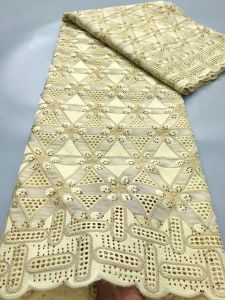 Kalume White Cotton Lace Fabric High Quality 2026 Nigerian Swiss Voile Lace Fabric for Sewing African Woman Party Dresses F4986