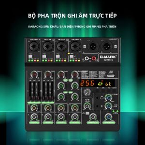 Bàn Trộn Âm Thanh Chuyên Nghiệp G-MARK G40PRO 4 Kênh Hỗ Trợ Kết Nối RCA Và XLR Dùng Cho Phòng Thu Và Phát Trực Tiếp