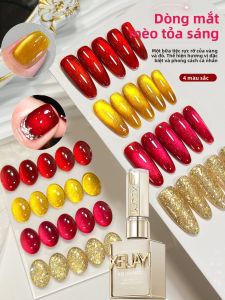 Bộ Sơn Gel Móng Mắt Mèo Đỏ XEIJAYI 4 Lọ 15ML Bán Vĩnh Cửu Sử Dụng Đèn UV/LED Tẩy Được Dành Cho Làm Nail Tại Nhà Và Salon