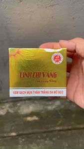 Kem Mụn _ Thâm Liền Sẹo Trắng Da Linh Chi Vàng Vip 25g