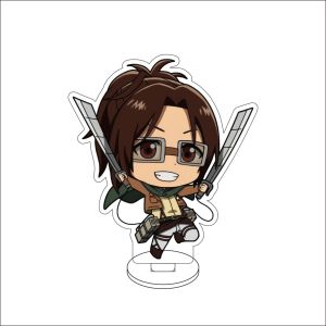 Bandai | 10CM Anime Attack On Titan Cos Eren Jaeger Mikasa Ackerman Levi Ackerman Hanji Zoe Hình Acrylic Đứng Dễ Thương Đồ Trang Trí Quà Tặng