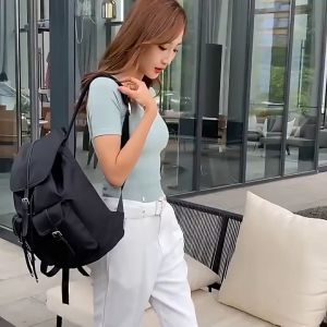 Fashion Korean Backpack for Women Anti-theft Waterproof Lightweight Travel Bagpack nylon school bag