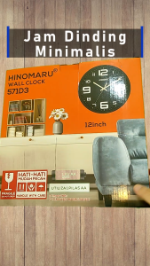 Hinomaru Jam Dinding Tembok Modern Minimalis Aesthetic Wall Clock Hitam/Putih