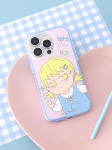 เคสโทรศัพท์ Apple 17 รุ่น Pippa พิมพ์ลายเด็กผู้หญิงน่ารักแบบดับเบิลยูเอ็มเค้าเตอร์ใสป้องกันแบบครอบคลุมเต็มจอพร้อมฝาปิดสำหรับ iPhone 16 pro Max