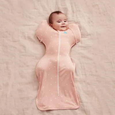 Love To Dream Swaddle Up Transition Bag Bamboo Lite 0.2 TOG Hearts Blush - Assorted Sizes
