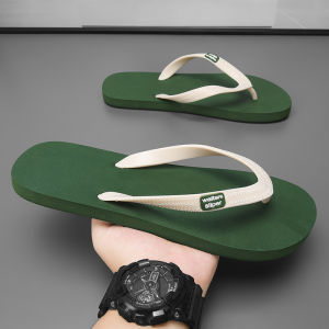 Guangdong Flip-Flops Mens Summer Cool Flip-Flops Internet Hot Slippers Outdoor Non-Slip Soft Bottom and Wear Resistance Casual Beach Sandals