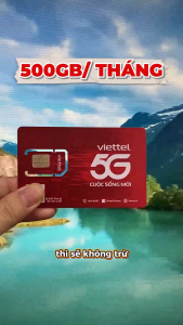 (BẢO HÀNH 1 ĐỔI 1) SIM Viettel 12T5G125 Dùng 1 Năm KHÔNG CẦN NẠP Miễn Phí 500GB/Tháng Data KHỦNG Tốc Độ  | FREESHIP - CHƯA KÍCH HOẠT